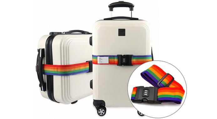 Nedsat: Hold dine kufferter og tasker sikre med et 2-i-1 kuffertbælte med kombinationslås - BigSaver.dk - Shop 50-90% priser