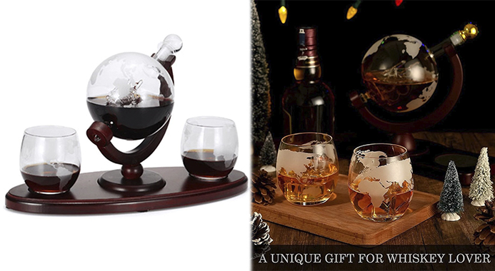 mangfoldighed Pounding ventilation Elegant whiskeykaraffel globe med to glas - passer til alle slags whiskey -  BigSaver.dk - Shop til 50-90% nedsatte priser